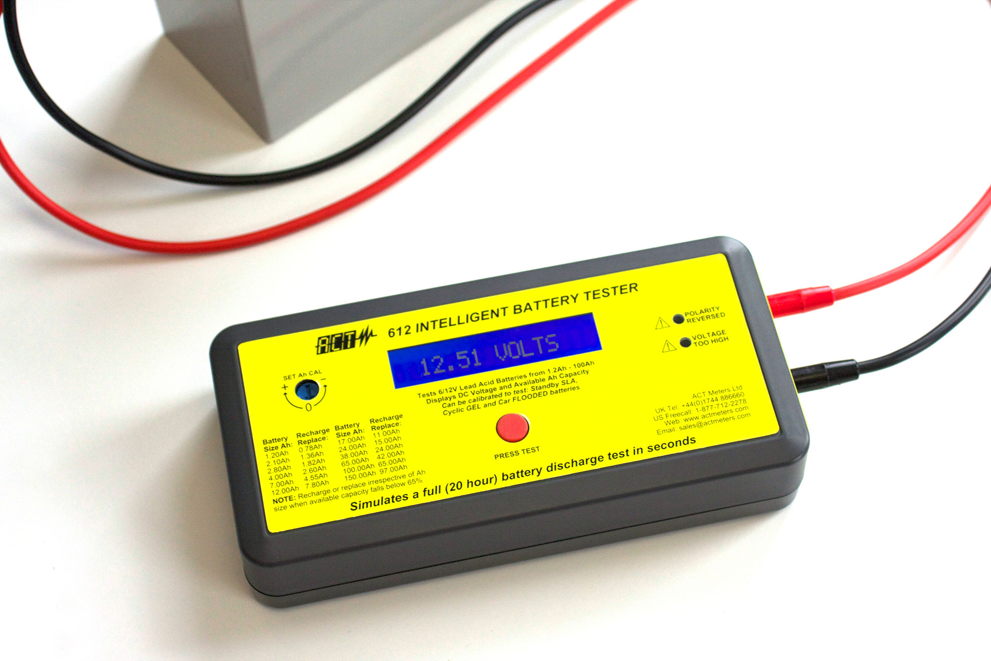 ACT 612 6V/12V Lead Acid Intelligent Battery Tester - ACT Meters
